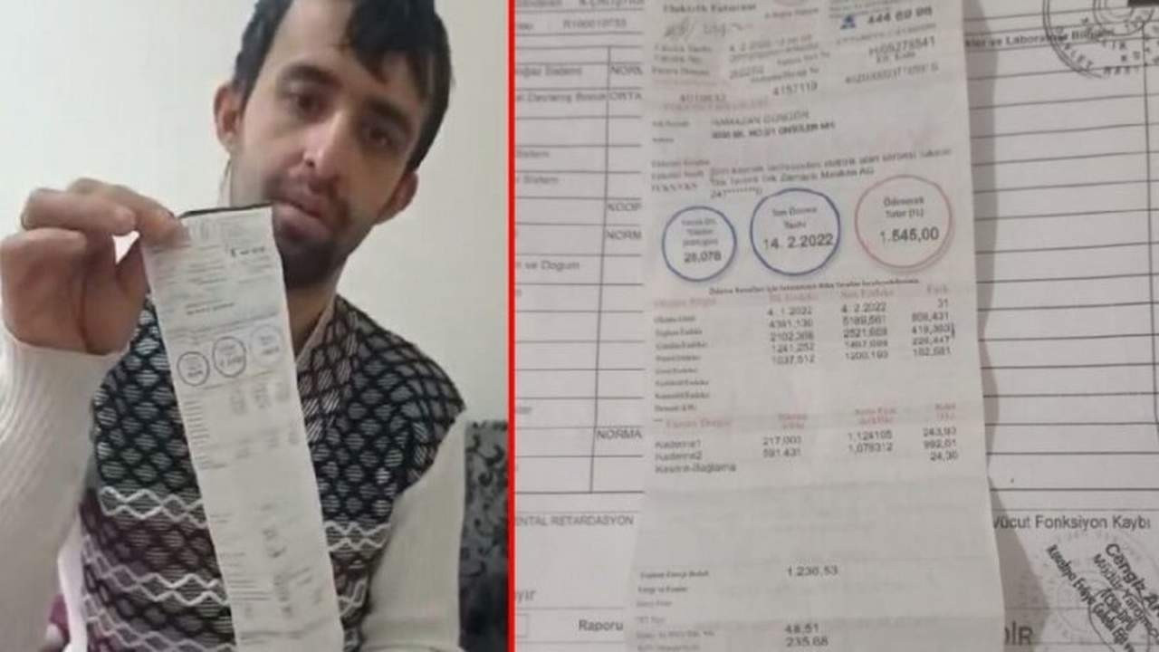 900 TL engelli maaşlı vatandaşa, bin 545 TL'lik elektrik faturası