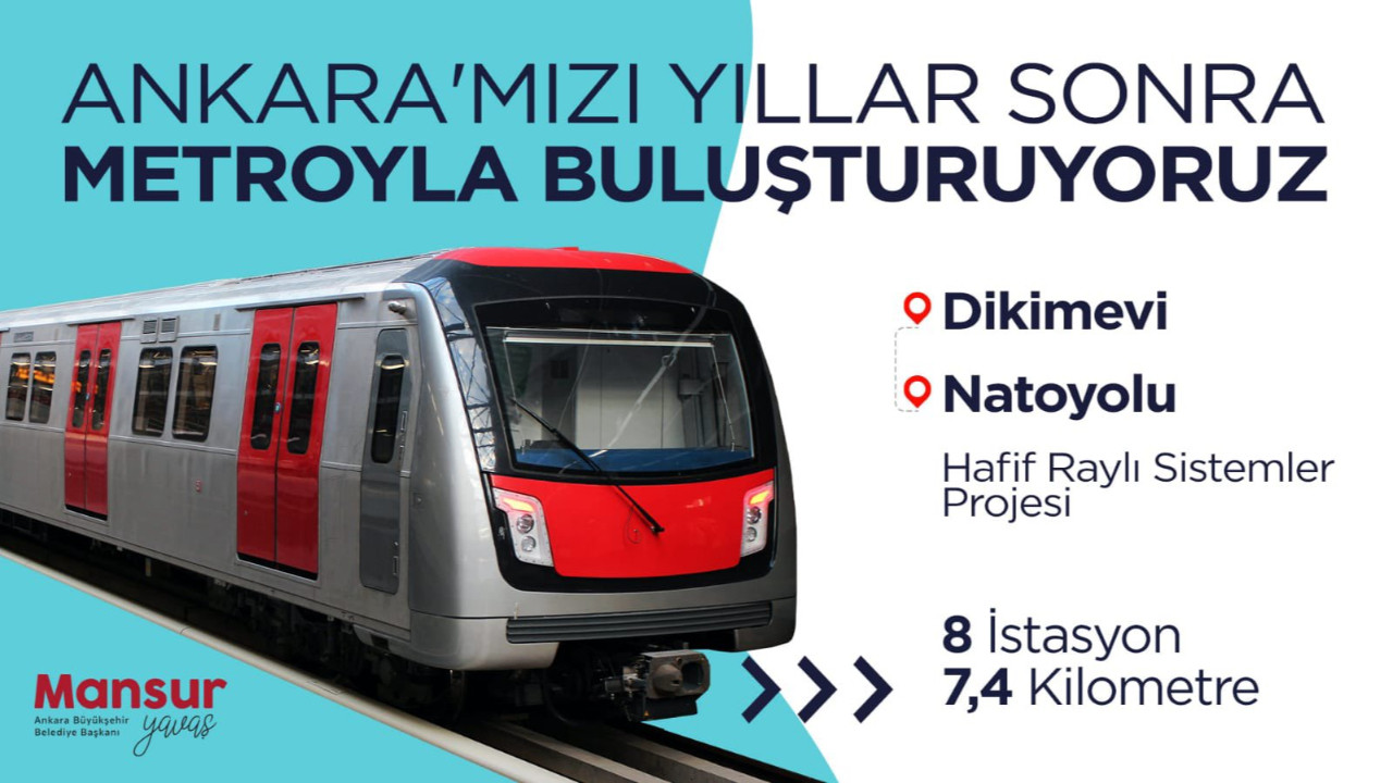 Mansur Yavaş'tan Ankaralılara yeni metro müjdesi
