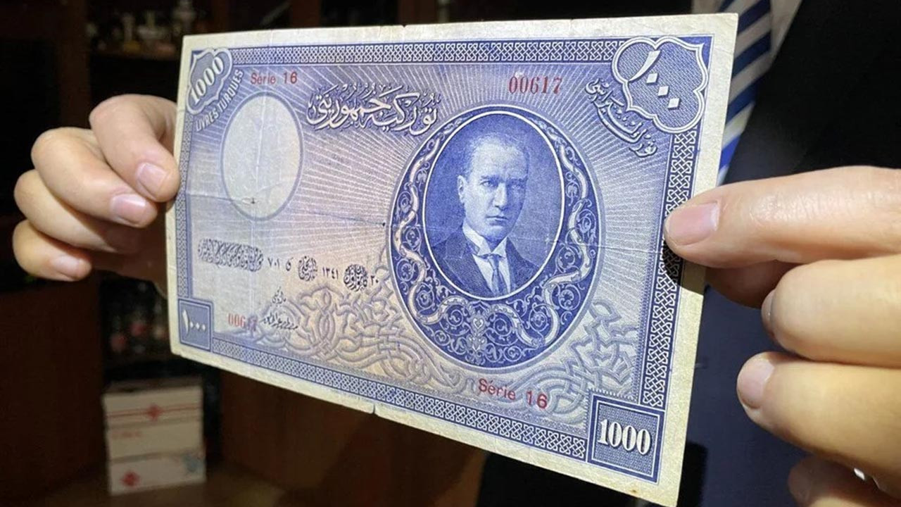 Dünyada sadece 7 adet var... Türkiye'nin en değerli banknotu satışa çıkarıldı