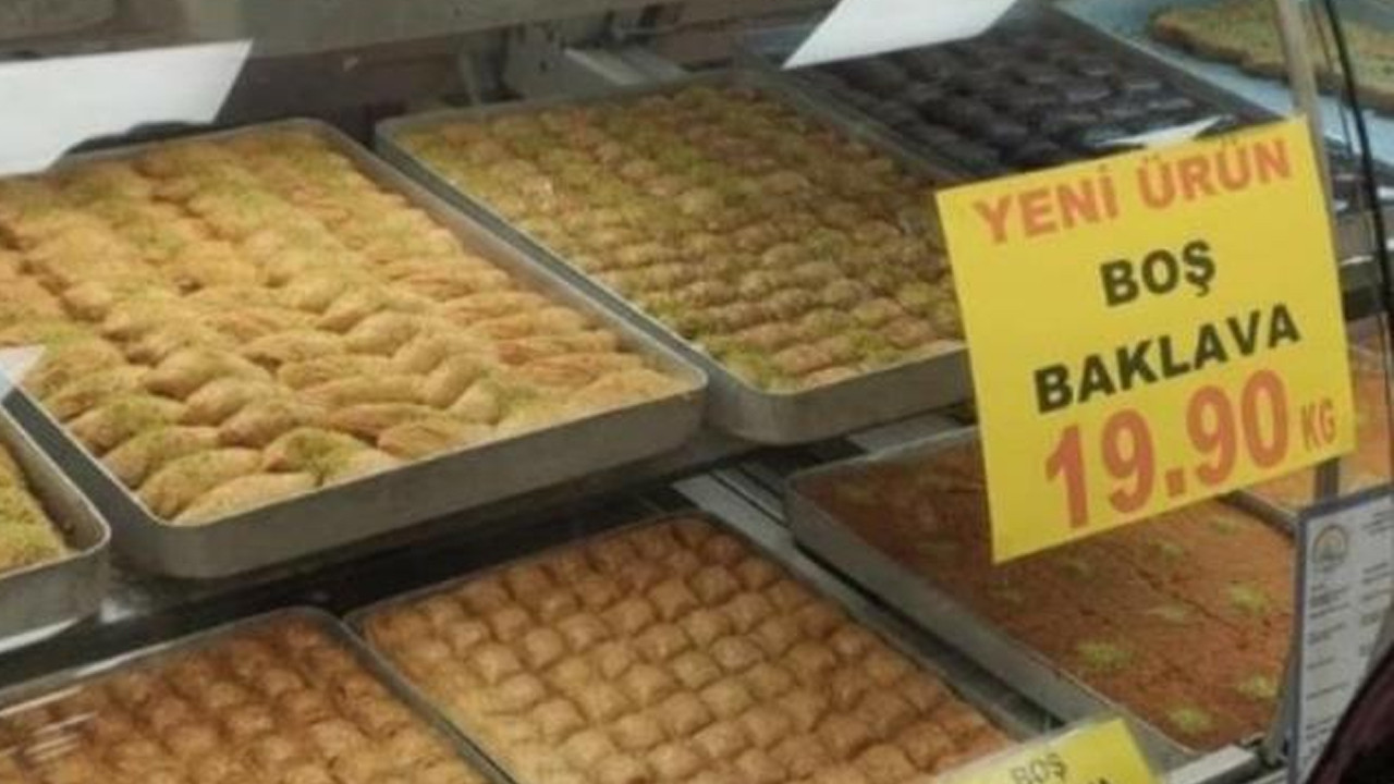 Türkiye'de bu da oldu: ''Boş baklava'' satışa çıktı