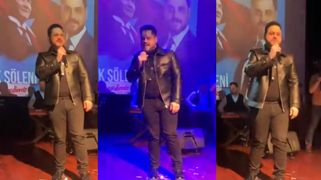 BTP Genel Başkanı Hüseyin Baş, partisinin gençlik şöleninde şarkı söyledi