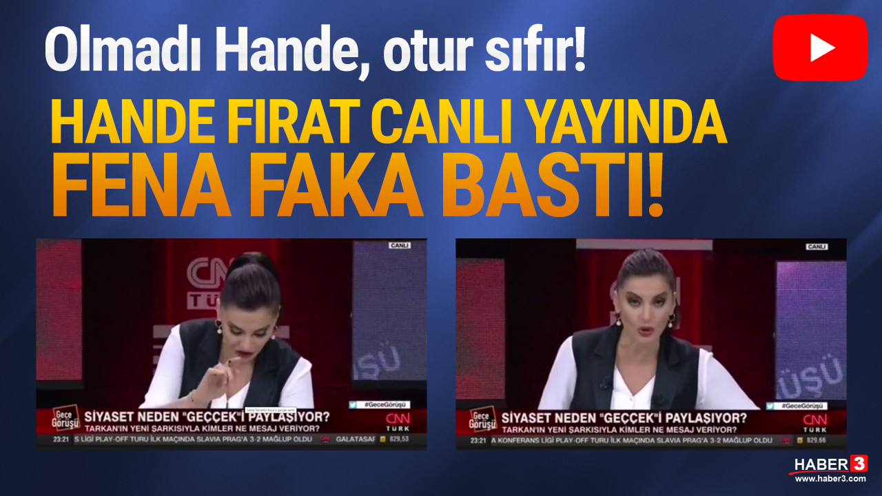 Hande Fırat canlı yayında fena faka bastı!
