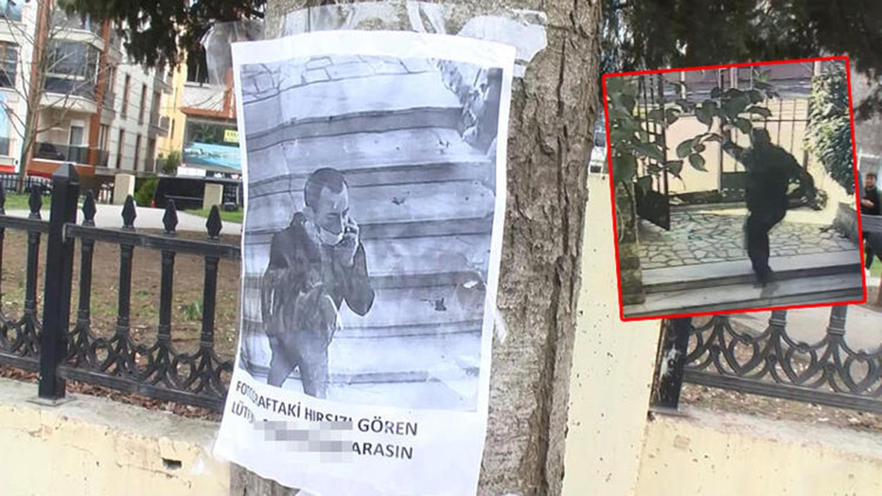 Hırsız ''hırsız aranıyor ilanları''nı da yırttı