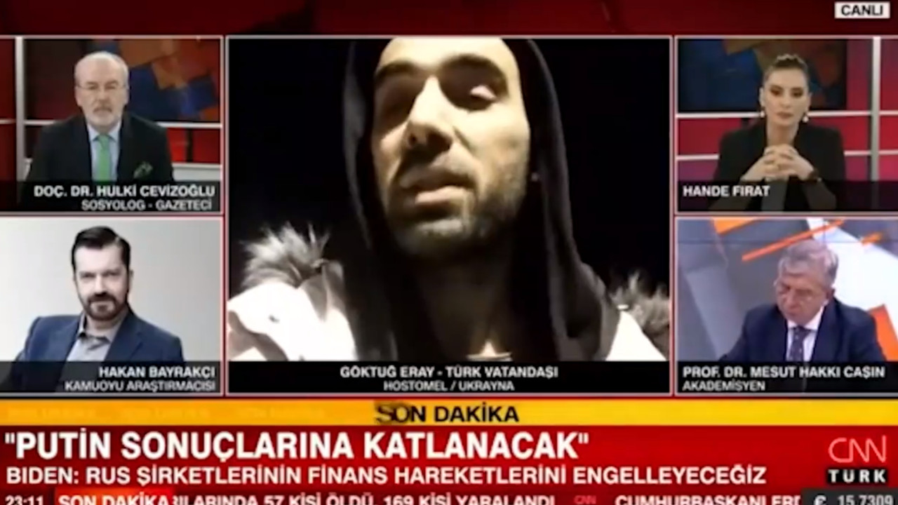 Rusya Ukrayna'daki Türk vatandaşı canlı yayındayken bombaladı