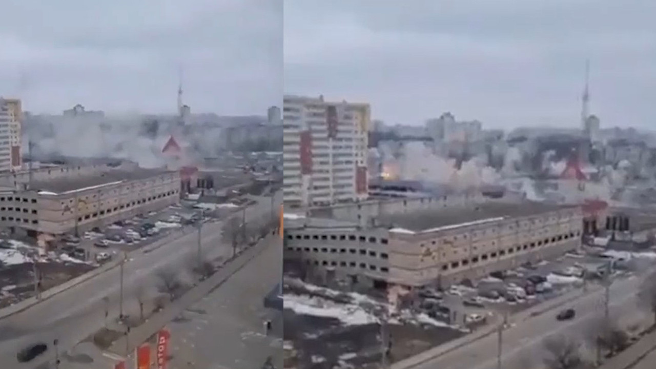 Ukrayna’dan korkunç görüntüler: Rus güçleri AVM'yi bombaladı