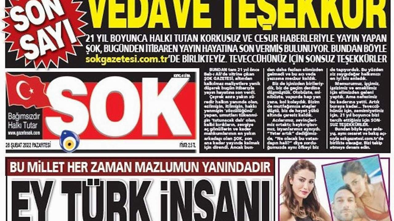 Türkiye'nin 21 yıllık gazetesi yazılı basına veda etti