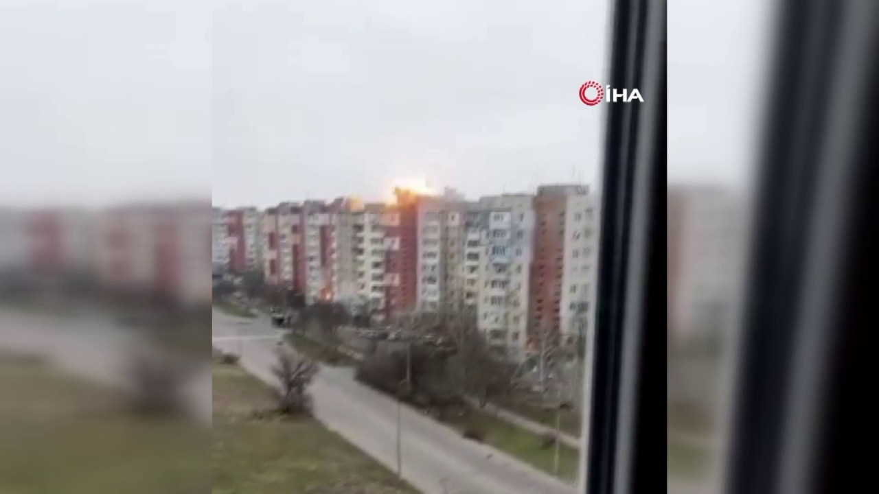Rus güçleri, sivillerin yaşadığı apartmanı böyle vurdu