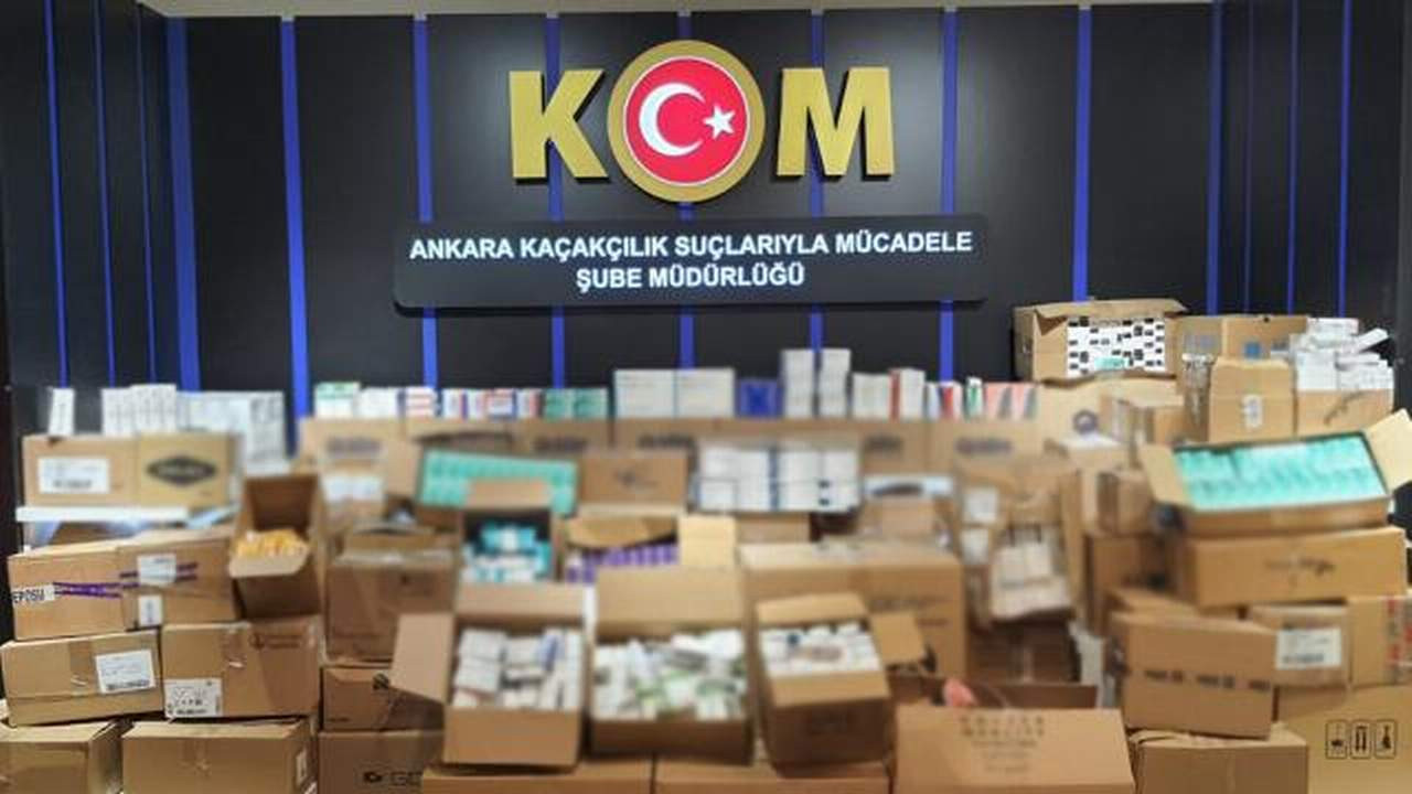 Ankara'da 925 bin kaçak ilaç operasyonu