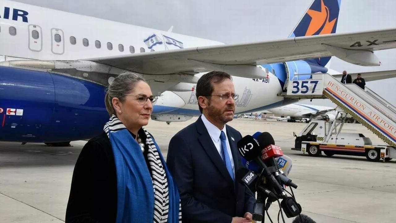 Türkiye'ye gelen İsrail Cumhurbaşkanı'nın uçağında dikkat çeken ayrıntı