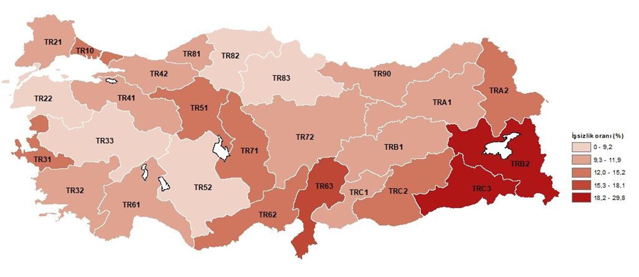 TÜİK işsizlik rakamları grafiği 23 Mart 2022