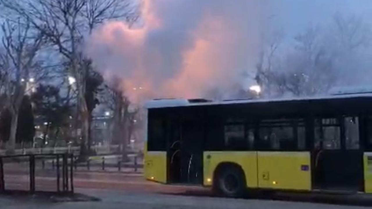 İETT otobüsünde korkutan yangın