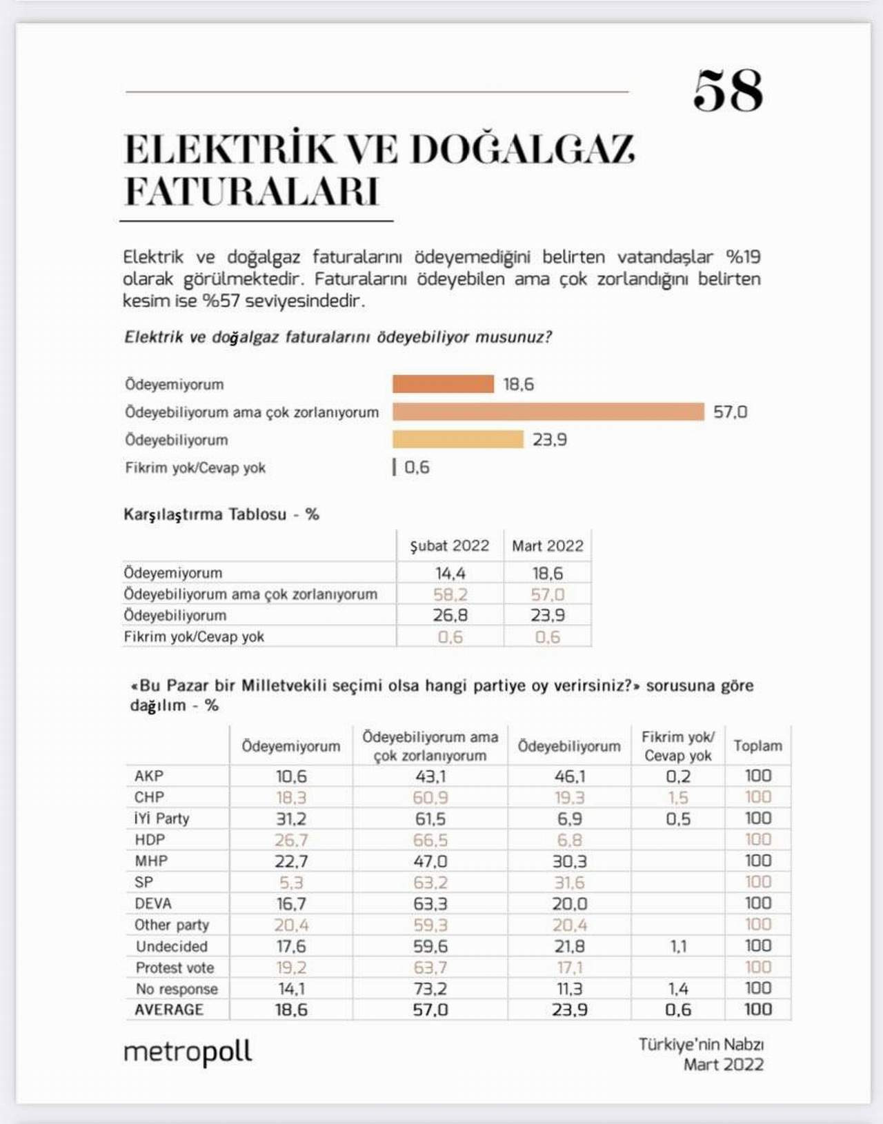 metropoll doğal gaz elektrik faturası anket sonucu
