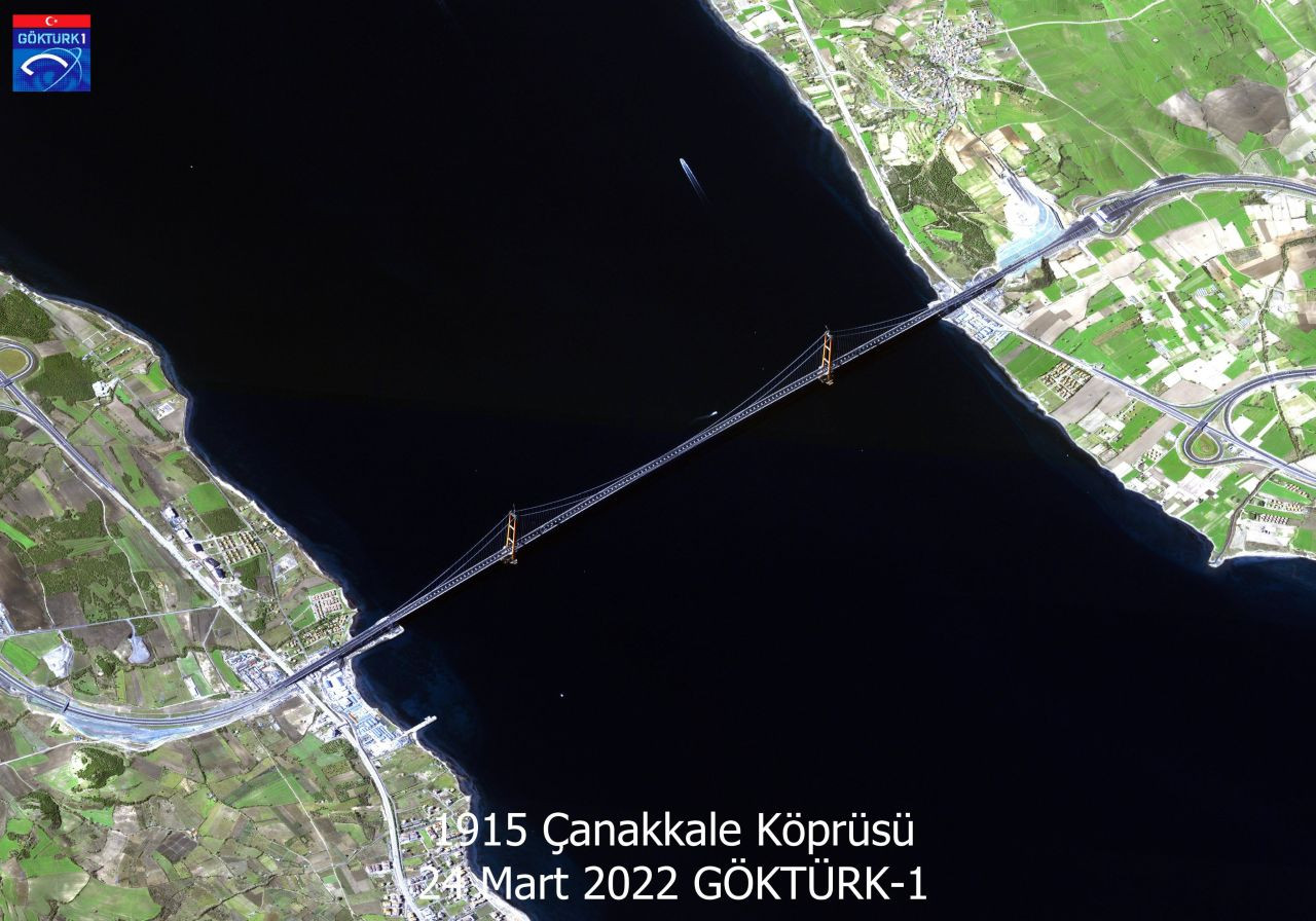 GÖKTÜRK-1 uydusu 1915 Çanakkale Köprüsü'nü böyle görüntüledi - Resim: 3