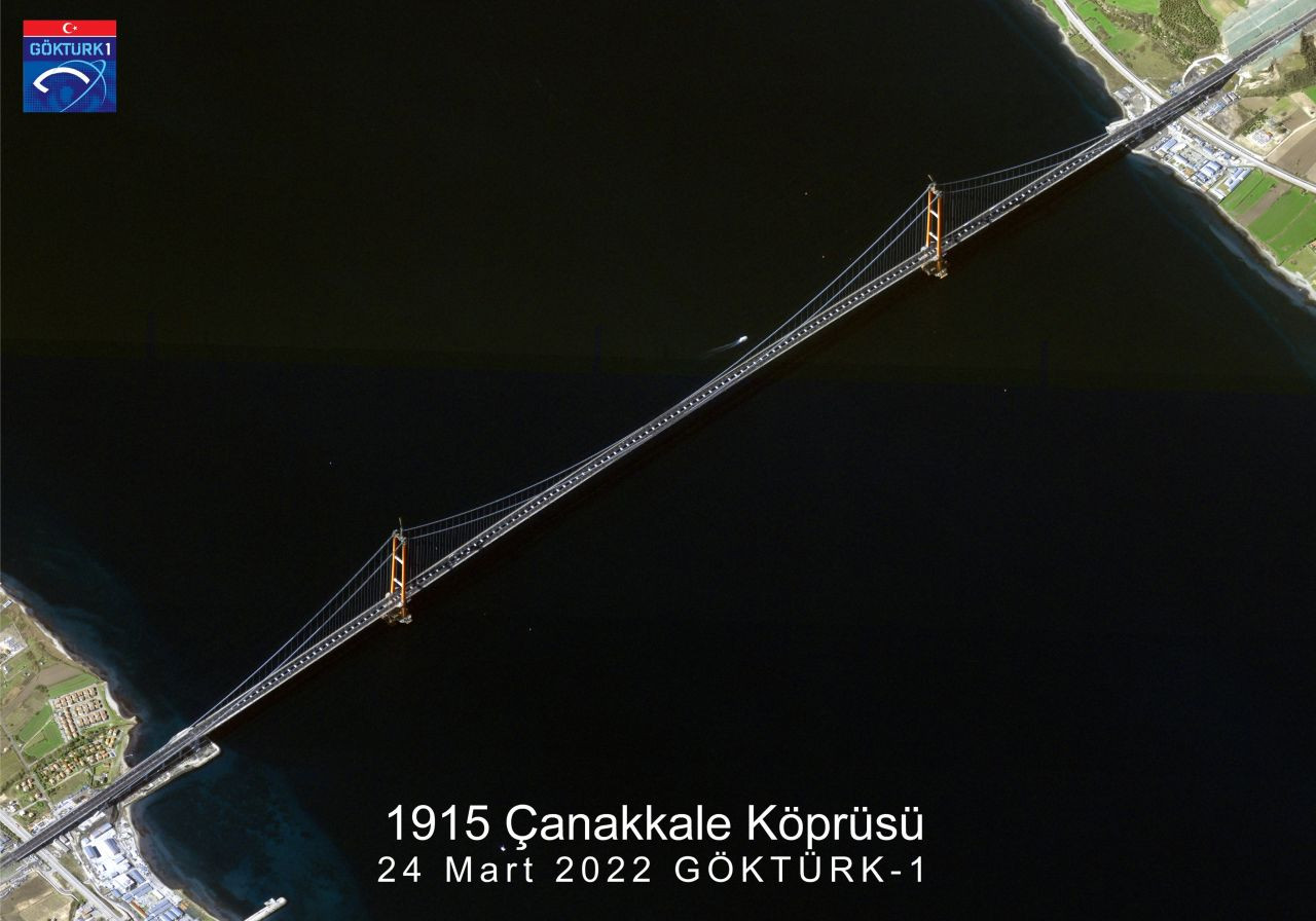 GÖKTÜRK-1 uydusu 1915 Çanakkale Köprüsü'nü böyle görüntüledi - Resim: 2