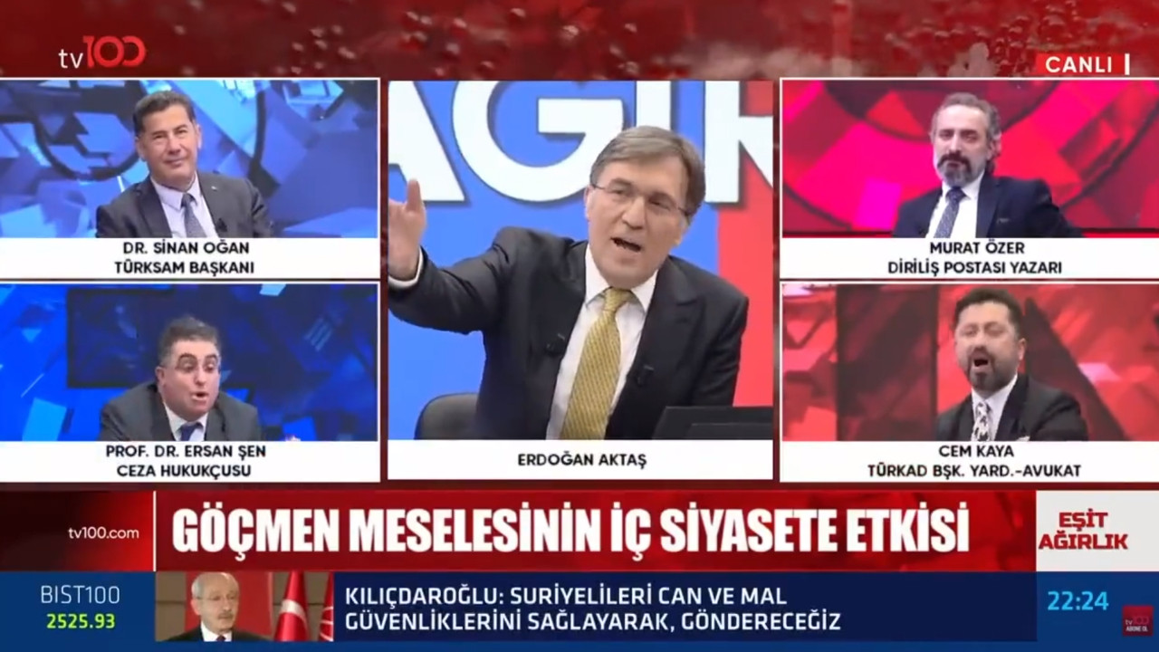 Canlı yayında sığınmacı kavgası! Ortalık bir anda karıştı