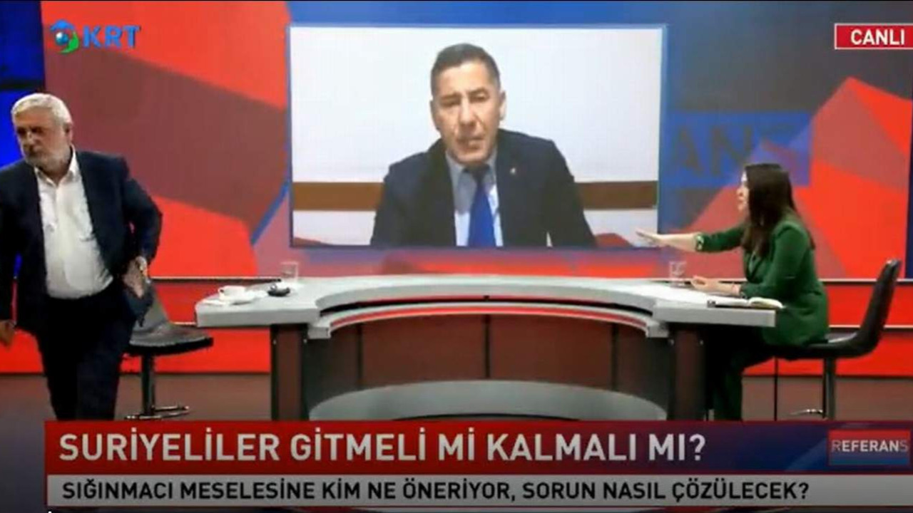 Canlı yayında sığınmacı tartışması; AK Partili Metiner yayını terk etti