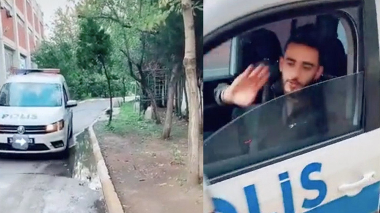 Sosyal medyayı ayağa kaldıran görüntü: Suriyeli sığınmacı polis aracında TikTok videosu çekti