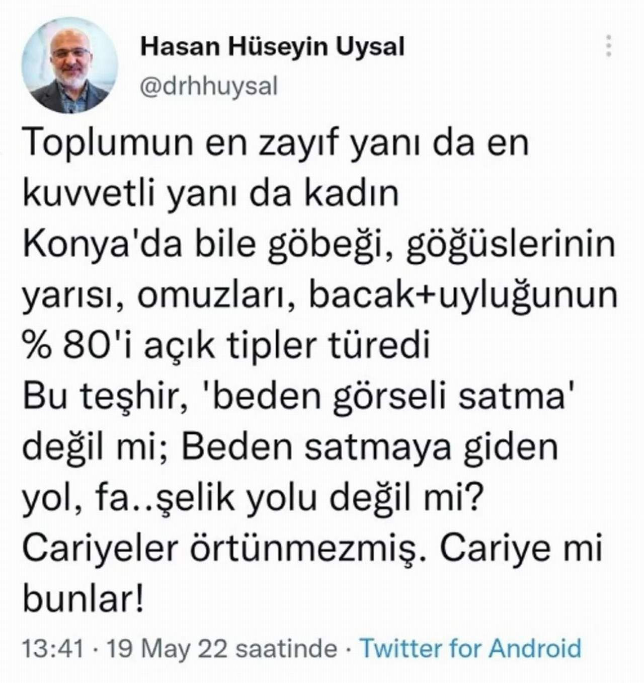 Hasan Hüseyin Uysal'ın sosyal medya paylaşımı