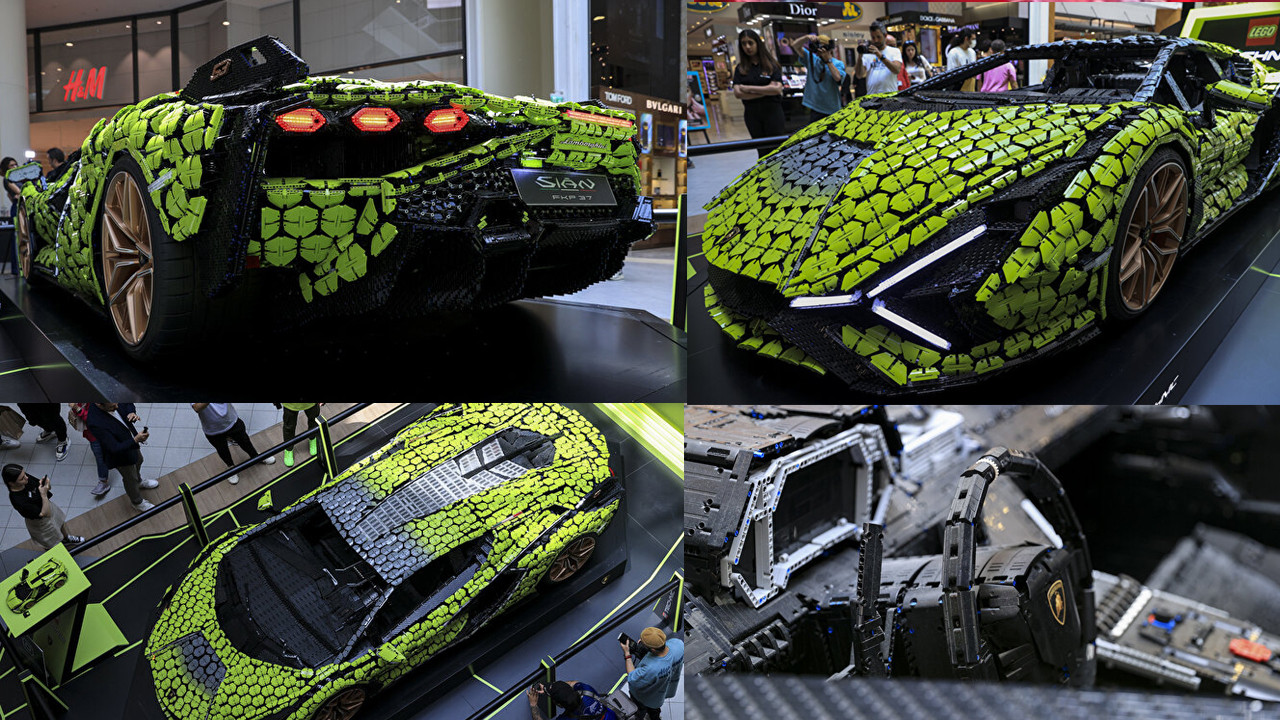 15 kişi 9 bin saatte yaptı! LEGO'nun gerçek boyutlu Lamborghini modeli İstanbul'da