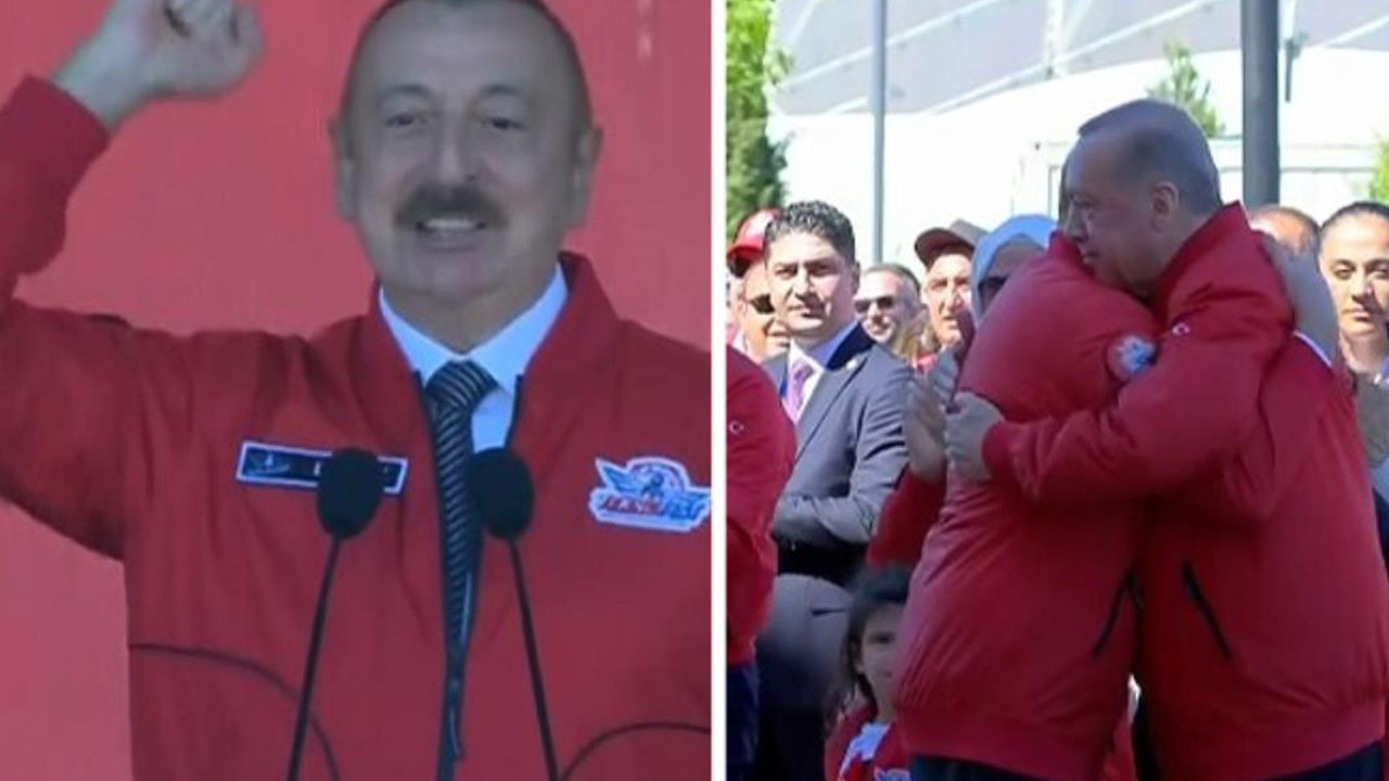 TEKNOFEST fuarında Aliyev'in sözleri alandakileri coşturdu: Erdoğan ayağa kalkıp sarıldı