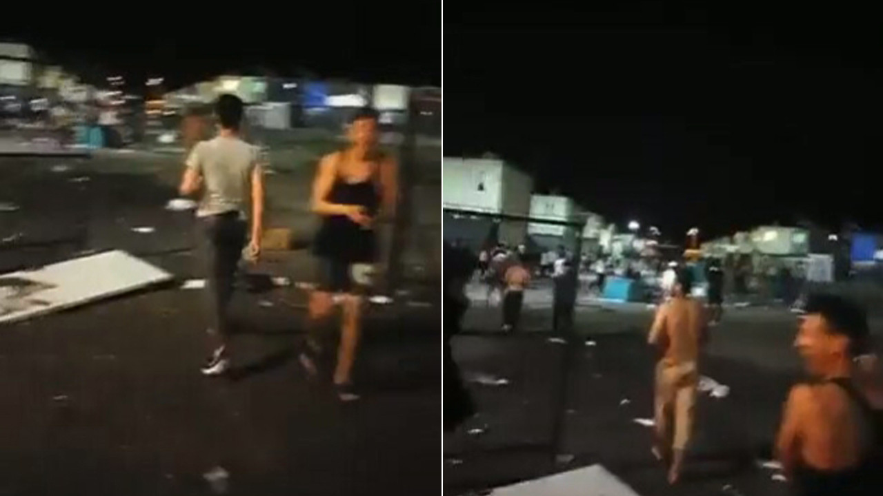 Suriyeliler tekbir getirip, polise saldırdı!