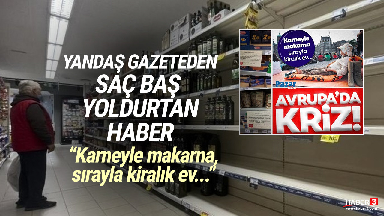 Sabah gazetesi Türkiye'deki ekonomik krizi unuttu (!)