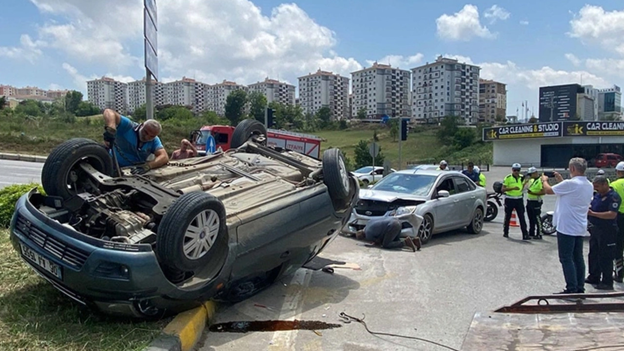 Samsun'un İlkadım ilçesinde iki otomobil çarpıştı: 7 yaralı