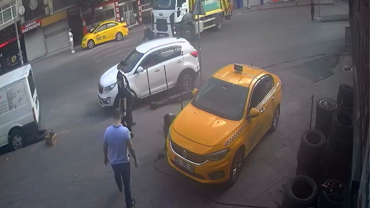 Çöp kamyonu adamı ezdi! Feci kaza kamerada