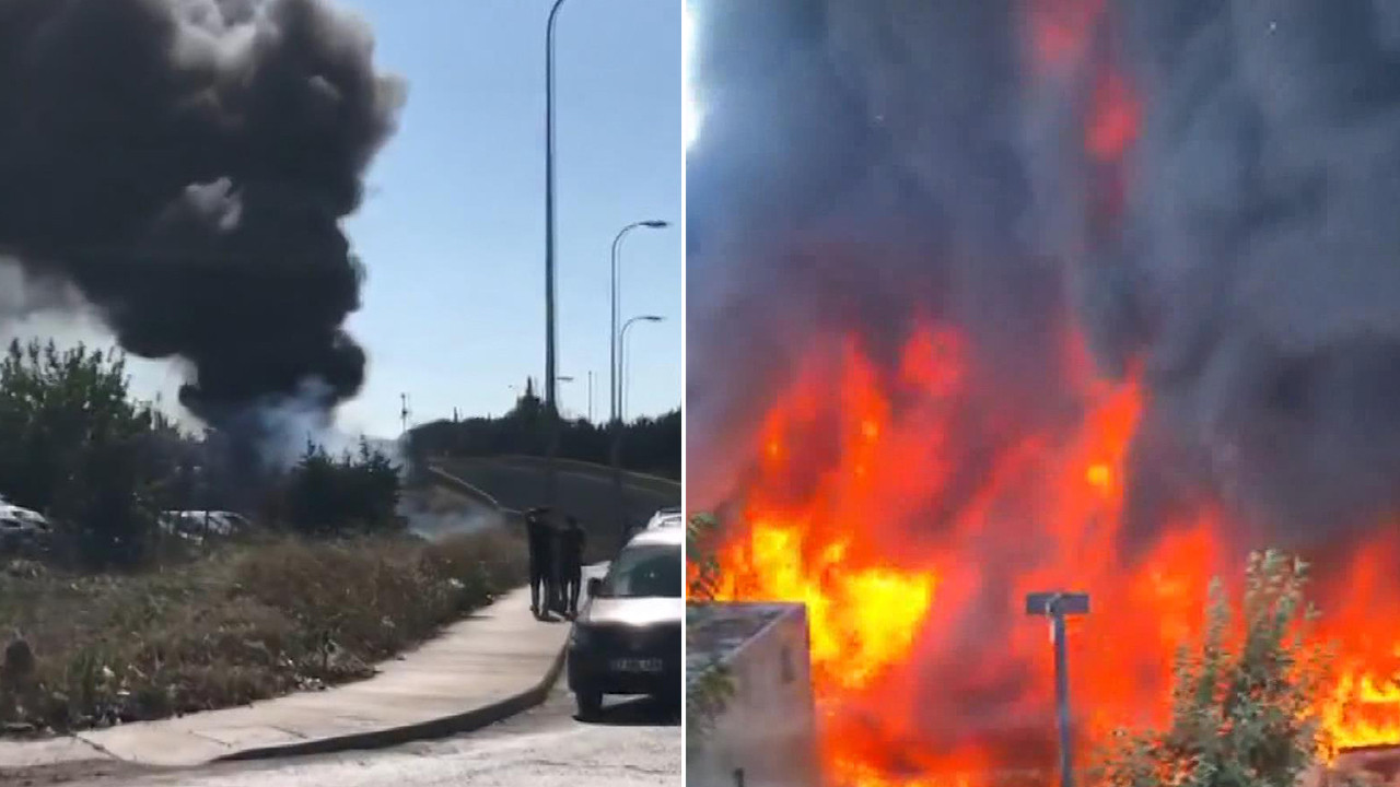 İstanbul'da otoparkta yangın: Çok sayıda araç hasar gördü