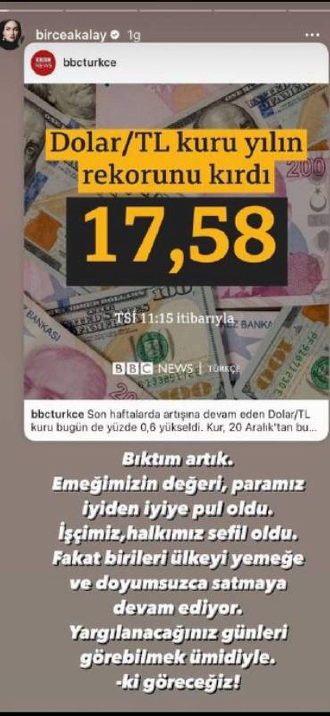 Birce Akalay'dan yargılanacağınız günleri görmek ümidi ile paylaşımı