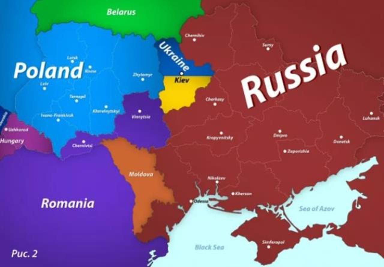 Ukrayna'nın 4 ülke arasında bölüşüldüğünü gösteren harita şoke etti - Resim: 6
