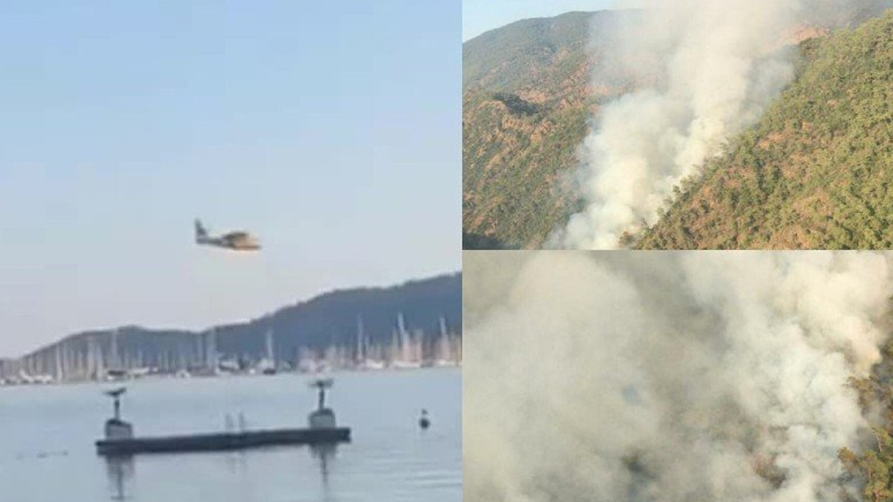 Marmaris'te orman yangını: Yangına ''hurda'' denilen uçaklar müdahale etti