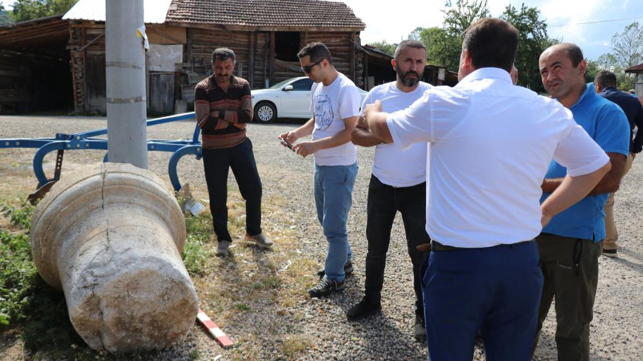 250 yıllık kayıp sütunlar Türkiye'nin ünlü ailesinin villasından çıktı