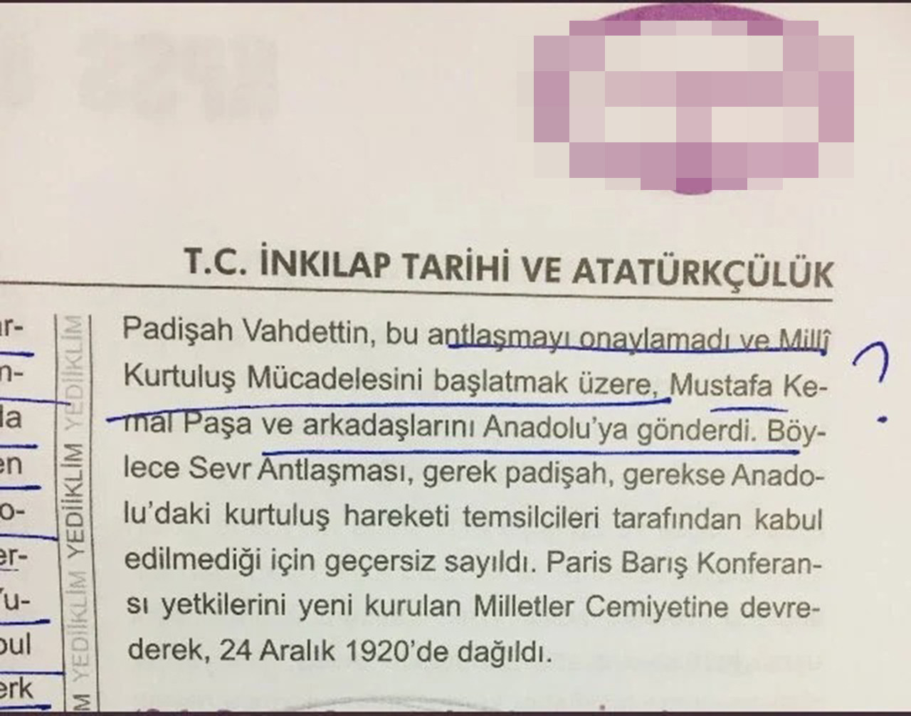 yayınevinin soru kitapçığında skandal Atatürk - Vahdeddin ayrıntısı