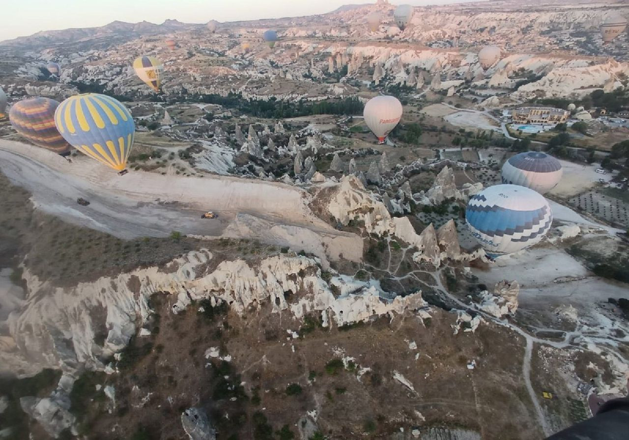 Kapadokya'yı ikiye bölecek yol inşaatı havadan görüntülendi - Resim: 1