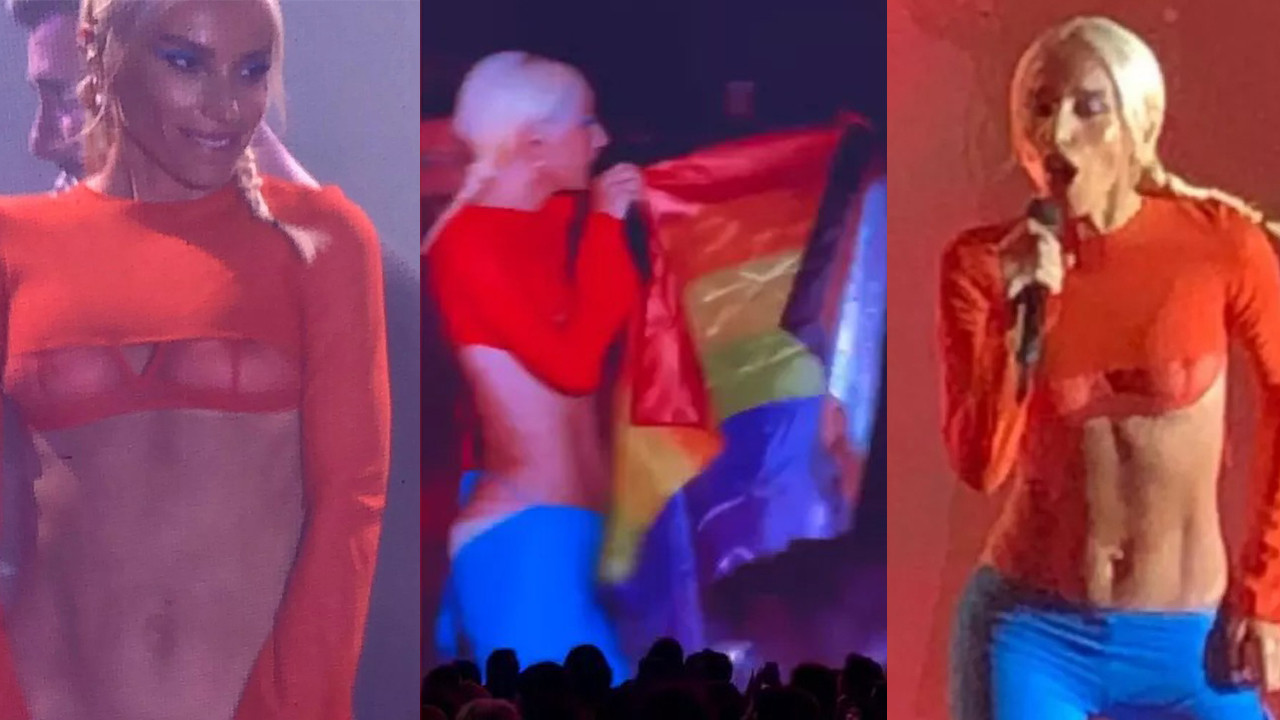 Gülşen sahnede LGBT bayrağı açtı, ortalık karıştı