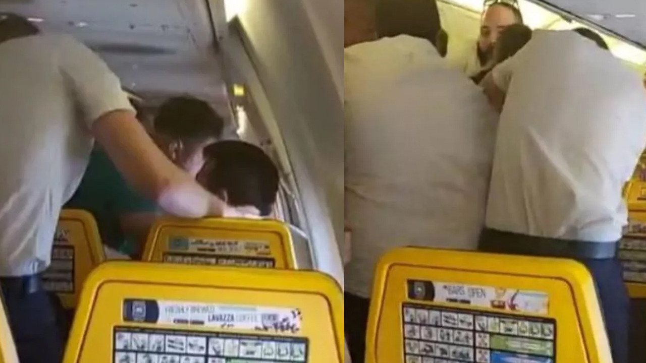 Uçakta ilginç anlar: Sarhoş yolcu uçağı birbirine kattı