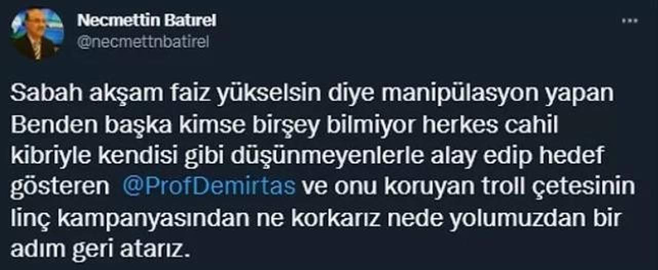 necmettin batırel twitter paylaşımı