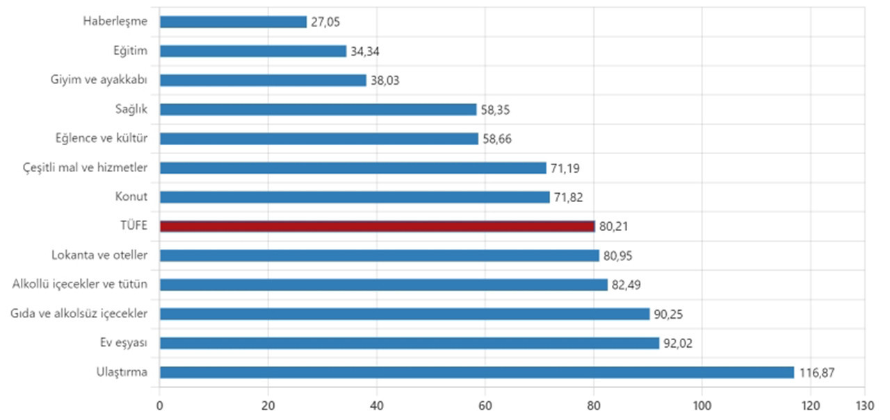 TÜİK Ağustos 2022 Tüketici Fiyat Enflasyon Verileri
