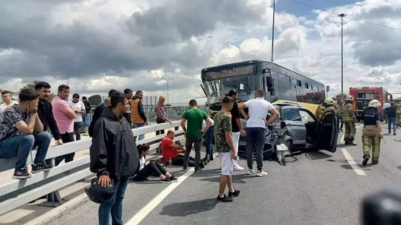 Yenikapı'da İETT otobüsü araçlara çarpa çarpa ilerledi: 12 yaralı