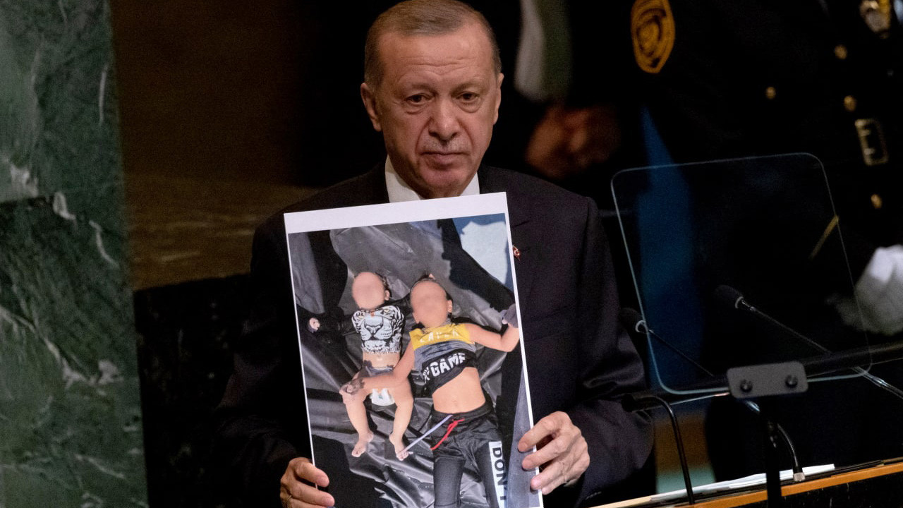 Erdoğan BM Genel Kurulu'nda kürsüye bu fotoğrafla çıktı