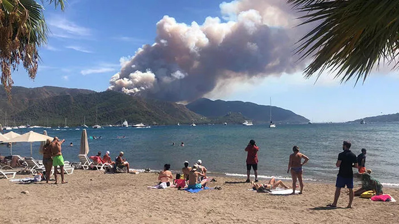 Marmaris'te orman yangını! Alevler korkunç boyutta