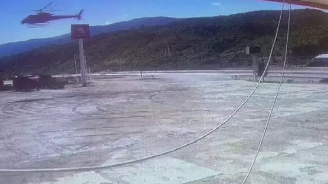 Helikopteri orada gören gözlerine inanamadı