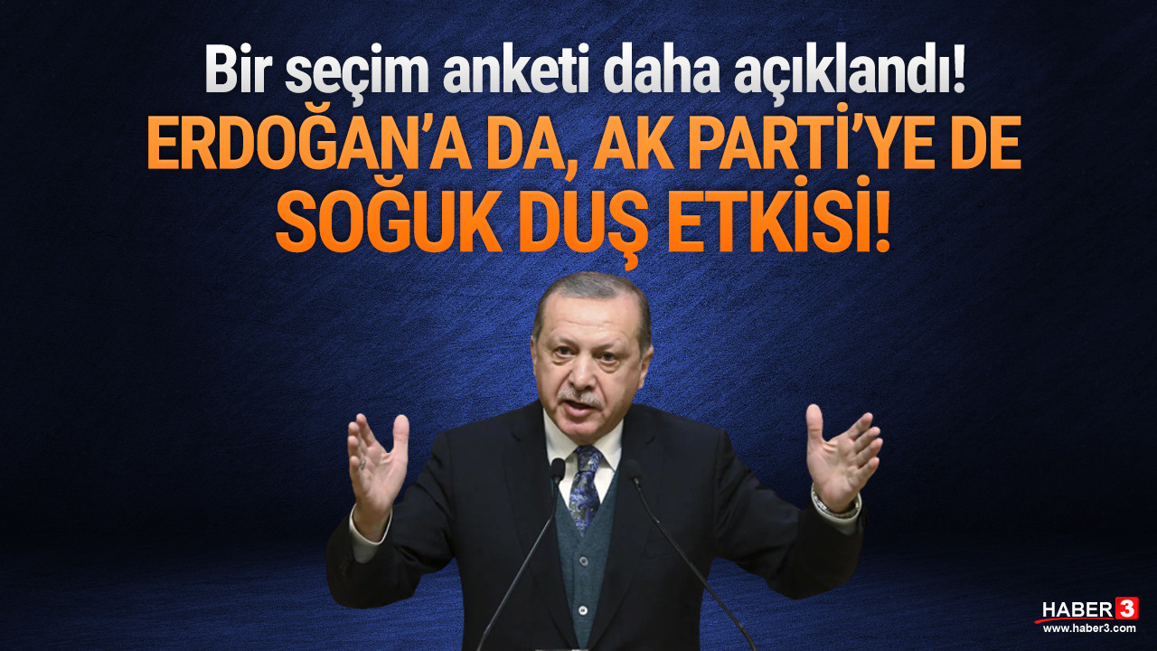 Bir anketten daha hem Erdoğan'a hem de AK Parti'ye kötü haber