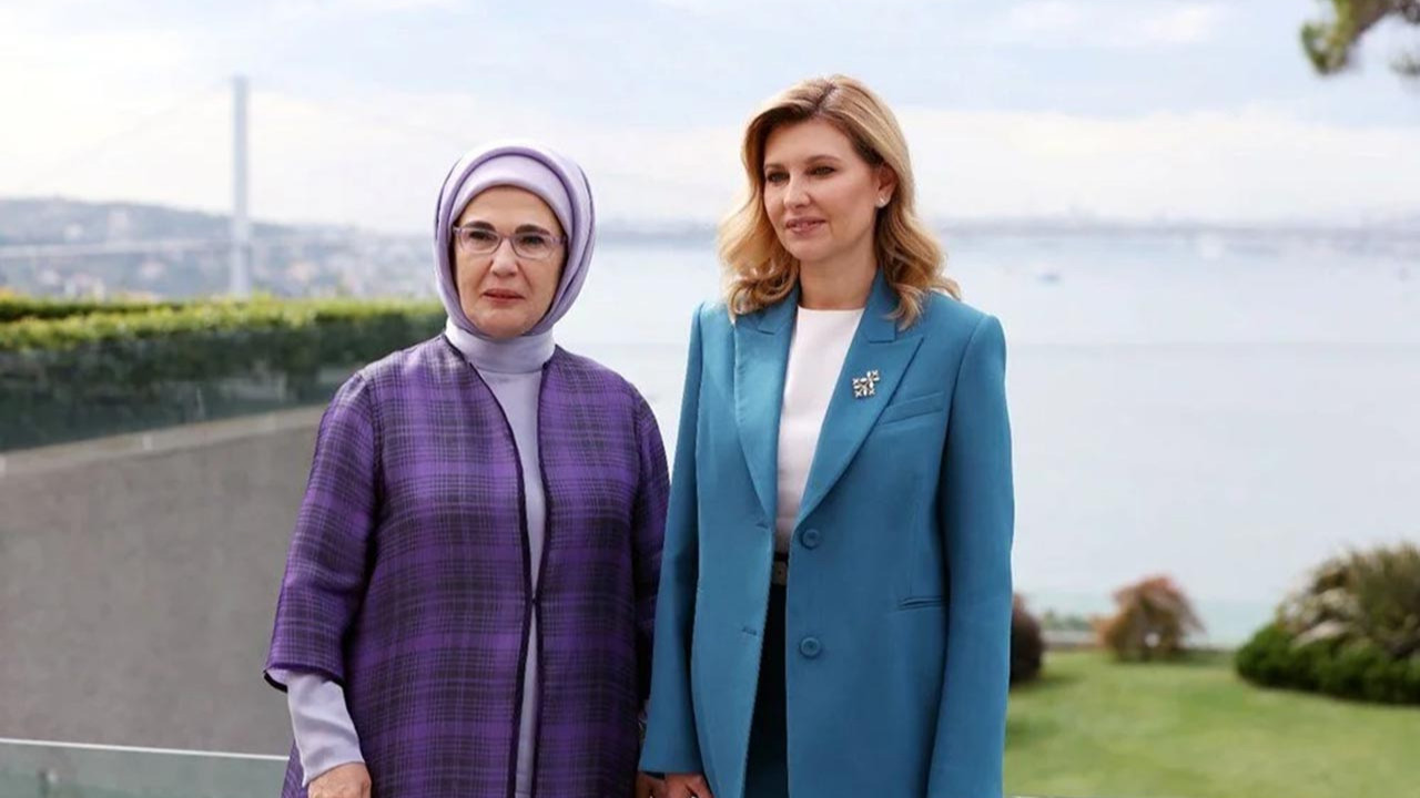 Emine Erdoğan, Zelenski'nin eşini İstanbul'da ağırladı