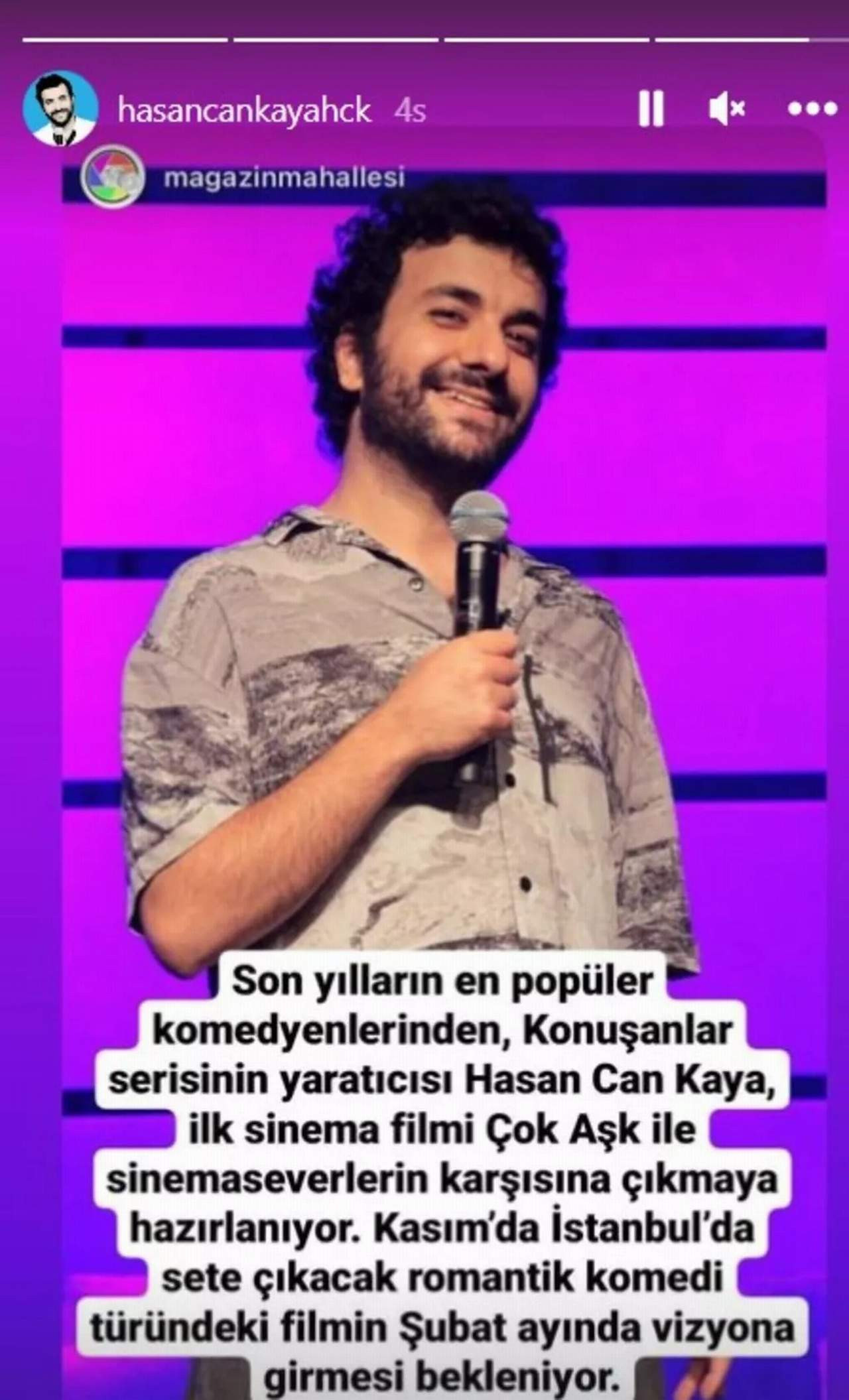 hasan can kaya'dan sinema filmi projesi