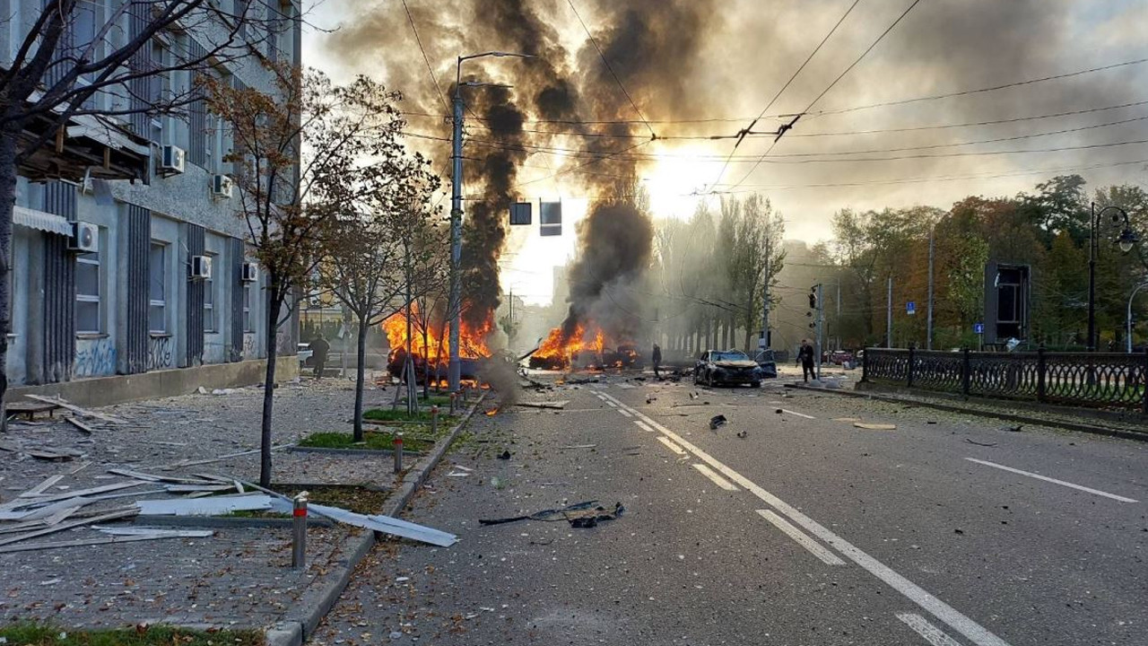 Ukrayna'nın başkenti Kiev'de büyük patlama