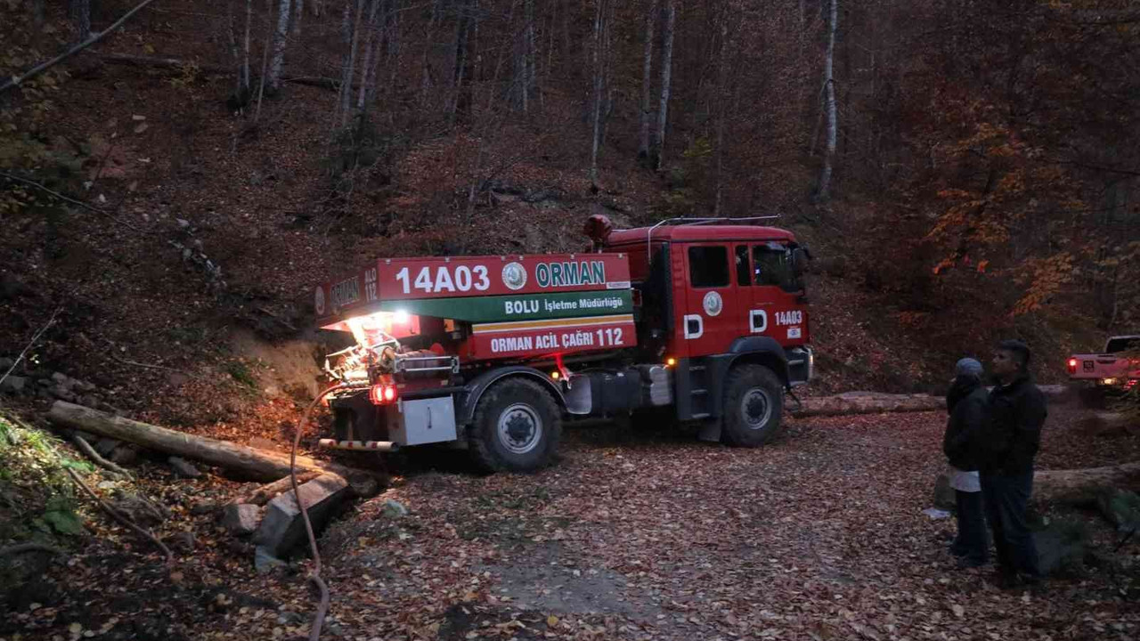 Bolu’da orman yangını: 1,5 hektarlık alan zarar gördü