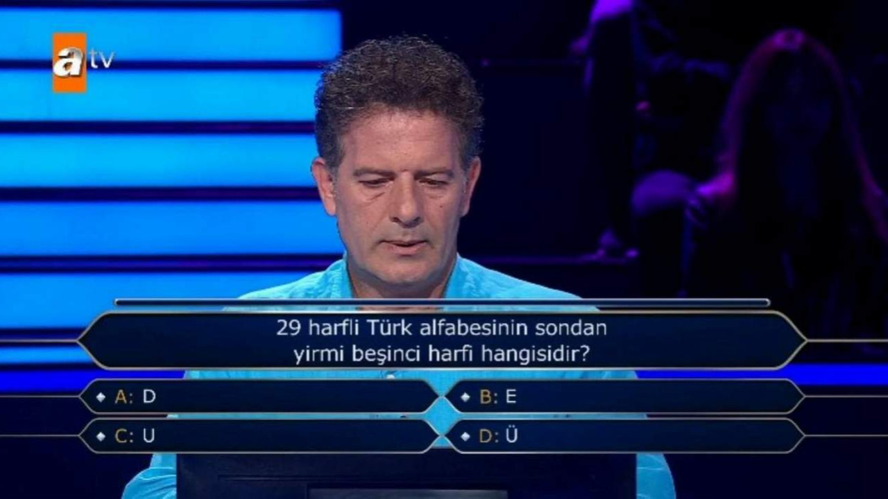 29 harfli Türk alfabesinin sondan 25'inci harfi hangisidir?