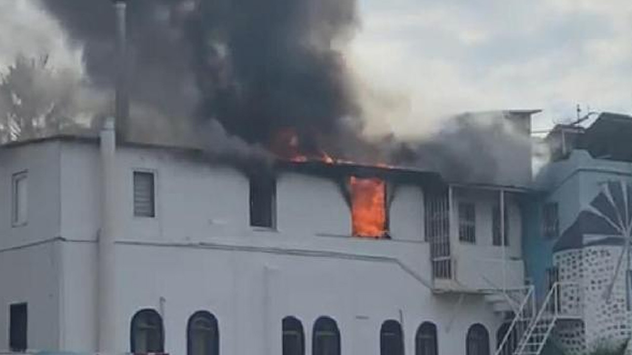 Bodrum'da otelde korkutan yangın